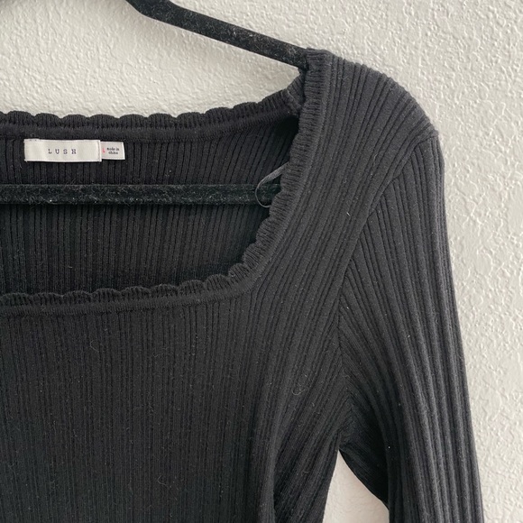 Lush Ribbed Square Neck Sweater 🖤 - Picture 3 of 5